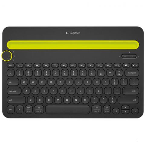 罗技（Logitech） 多设备蓝牙键盘 安卓苹果手机电脑平板键盘 时尚超薄键盘 黑色