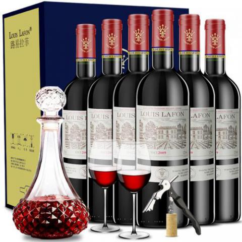 法国原酒进口红酒 路易拉菲2009年珍藏干红葡萄酒进口礼盒 750ml *6瓶