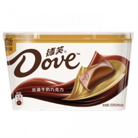 德芙 Dove巧克力分享碗装 丝滑牛奶巧克力 婚庆糖果员工福利 252g